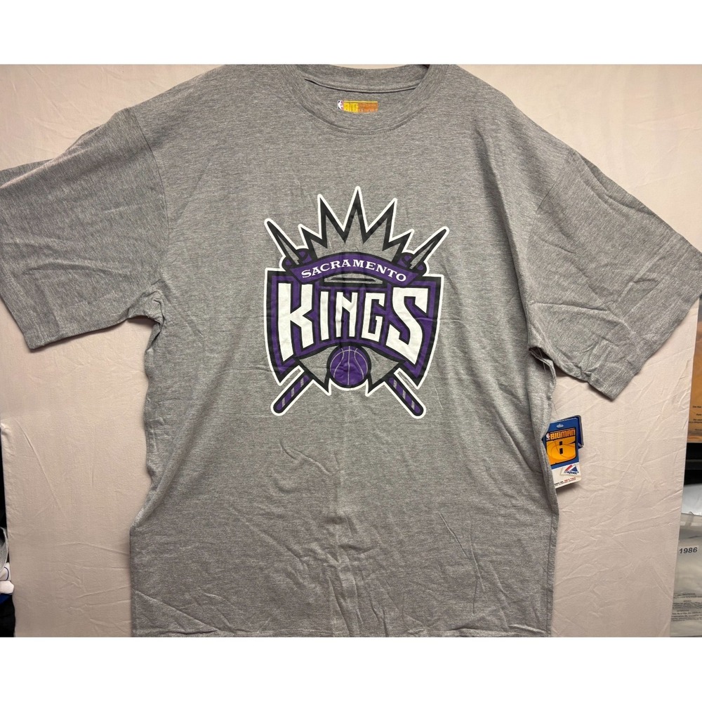 Sacramento Kings Majestic Big Man Graphic Shirt Mens Gray XL TALL NWT Classic - Picture 3 of 8